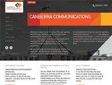 Tablet Screenshot of canberracomms.com.au
